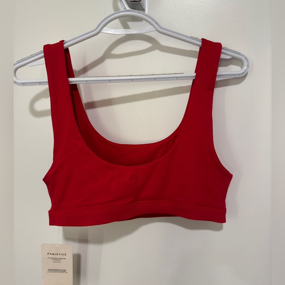 Fabletics low impact red sports bra size medium - Picture 3 of 4